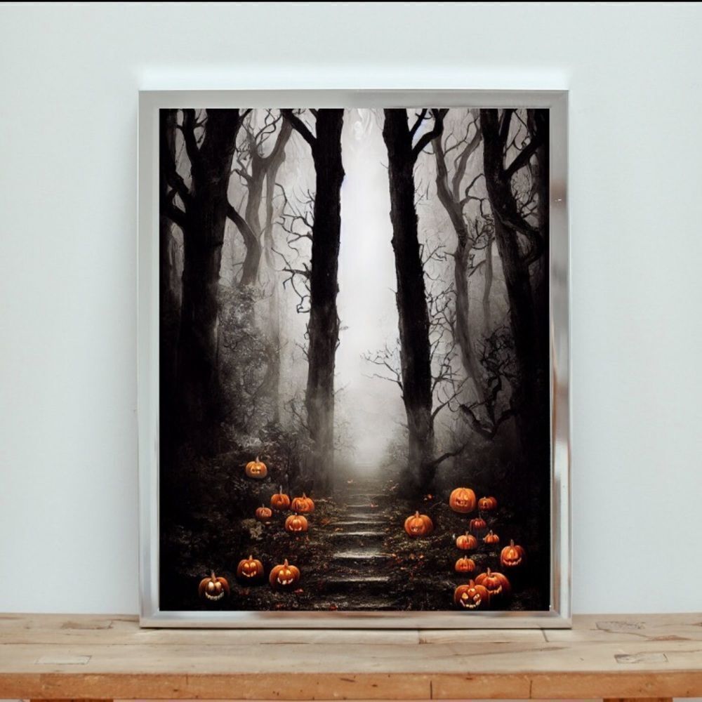 Spooky Halloween Pumpkin Print